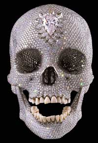 Diamond skull Hirst in Rijksmuseum Amsterdam