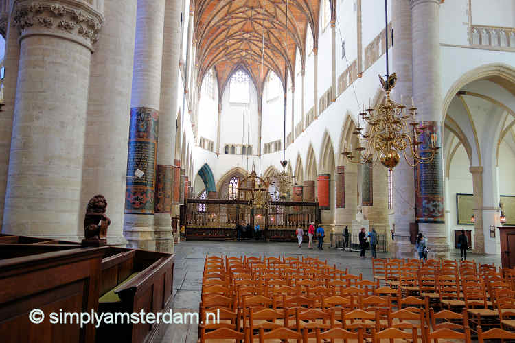 Interior Sint Bavo church in Haarlem