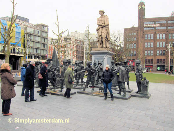 Nightwatch statues on Rembrandtplein