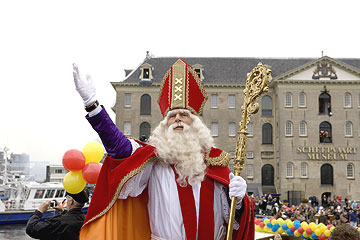 Sinterklaas arrives in Amsterdam on Sunday November 16