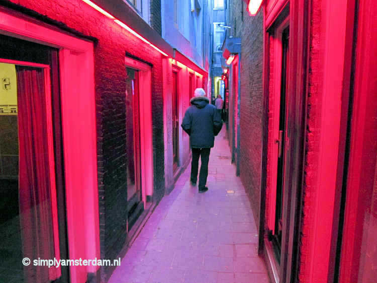 Narrow alley in Red Light District