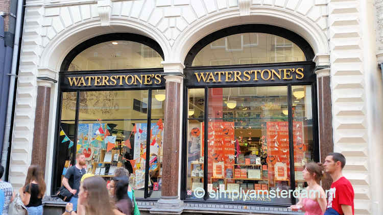 Waterstones English book store window